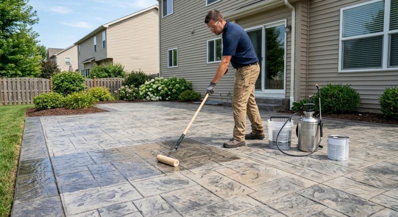 Stamped Concrete Sealing in Kansas City, KS