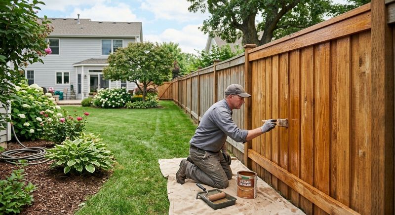 Cedar Fence Sealing in Bellevue, WA