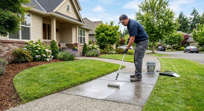 Concrete Walkway Sealing in Bellevue, WA