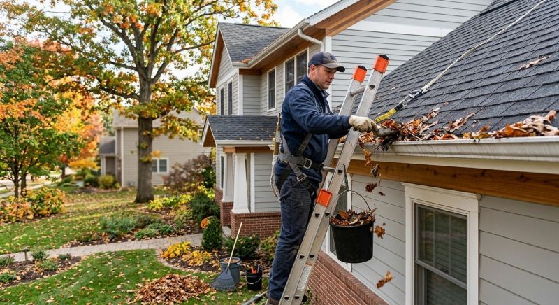 Gutter Leaf Clearing in Long Island, NY