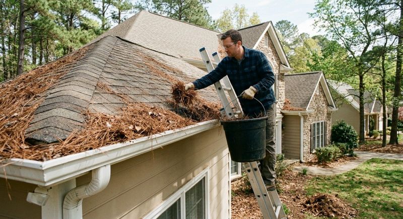Gutter Pine Needle Removal in Long Island, NY