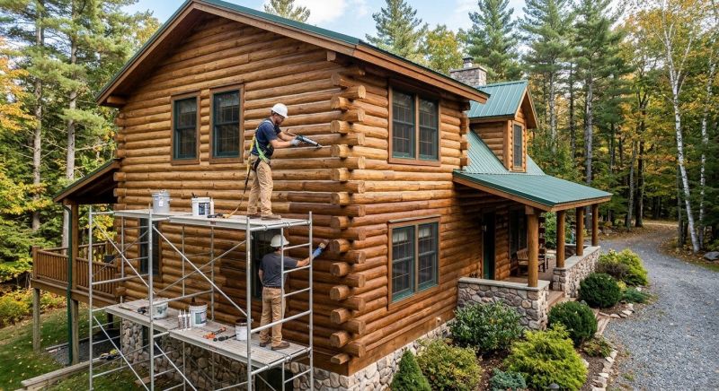 Log Home Weatherproofing in Puyallup, WA
