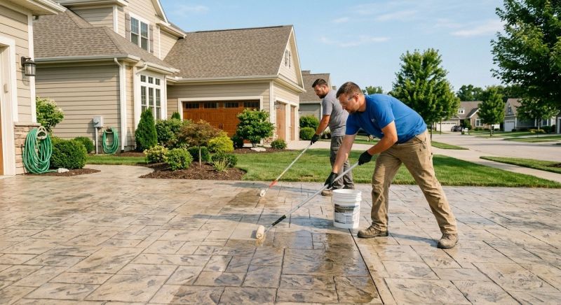 Stamped Concrete Sealing in Puyallup, WA