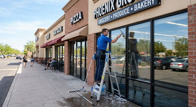 Strip Mall Window Cleaning in Littleton, CO